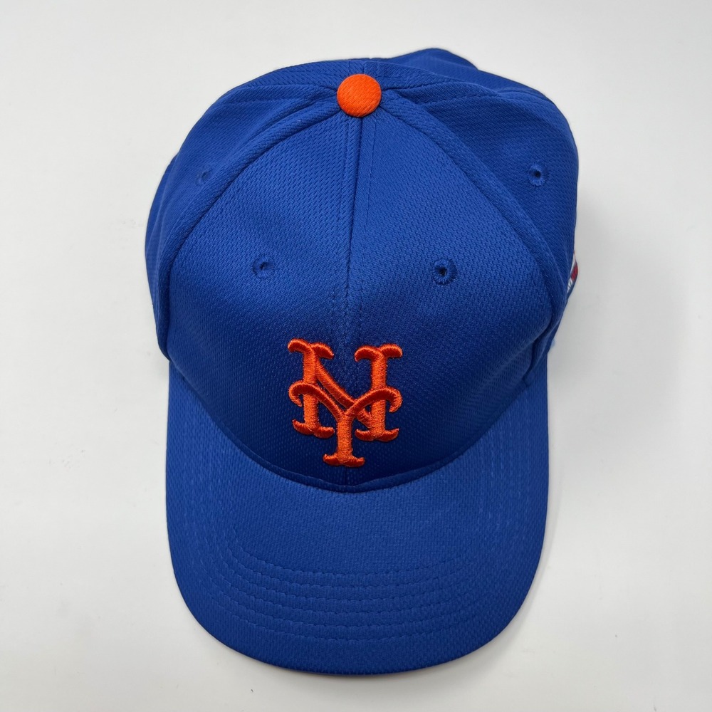 New York Mets MLB Baseball Hat OC Sports Blue Orange OSFM Adjustable Mesh Cap - Picture 2 of 7